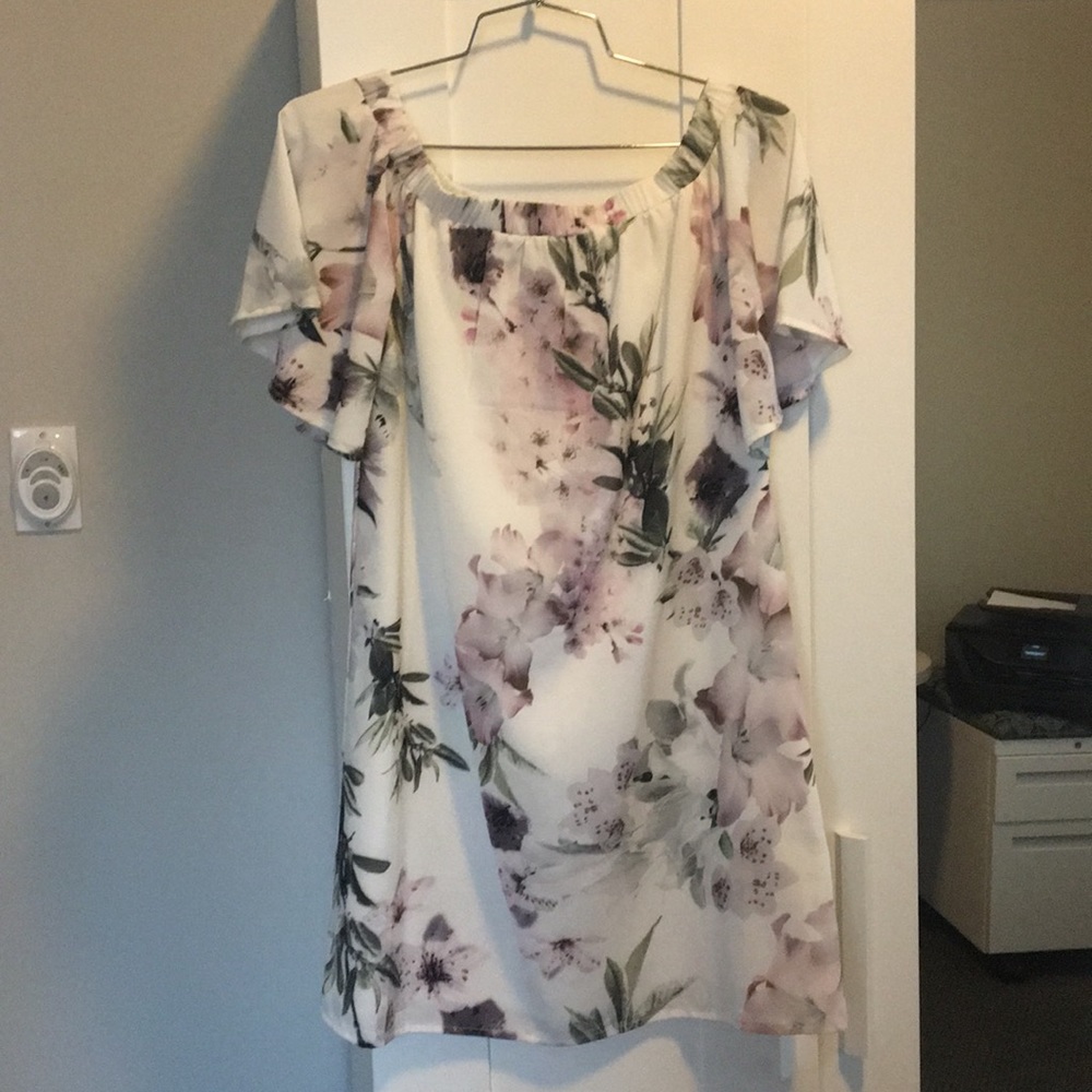 Lulu’s Floral off the shoulder dress